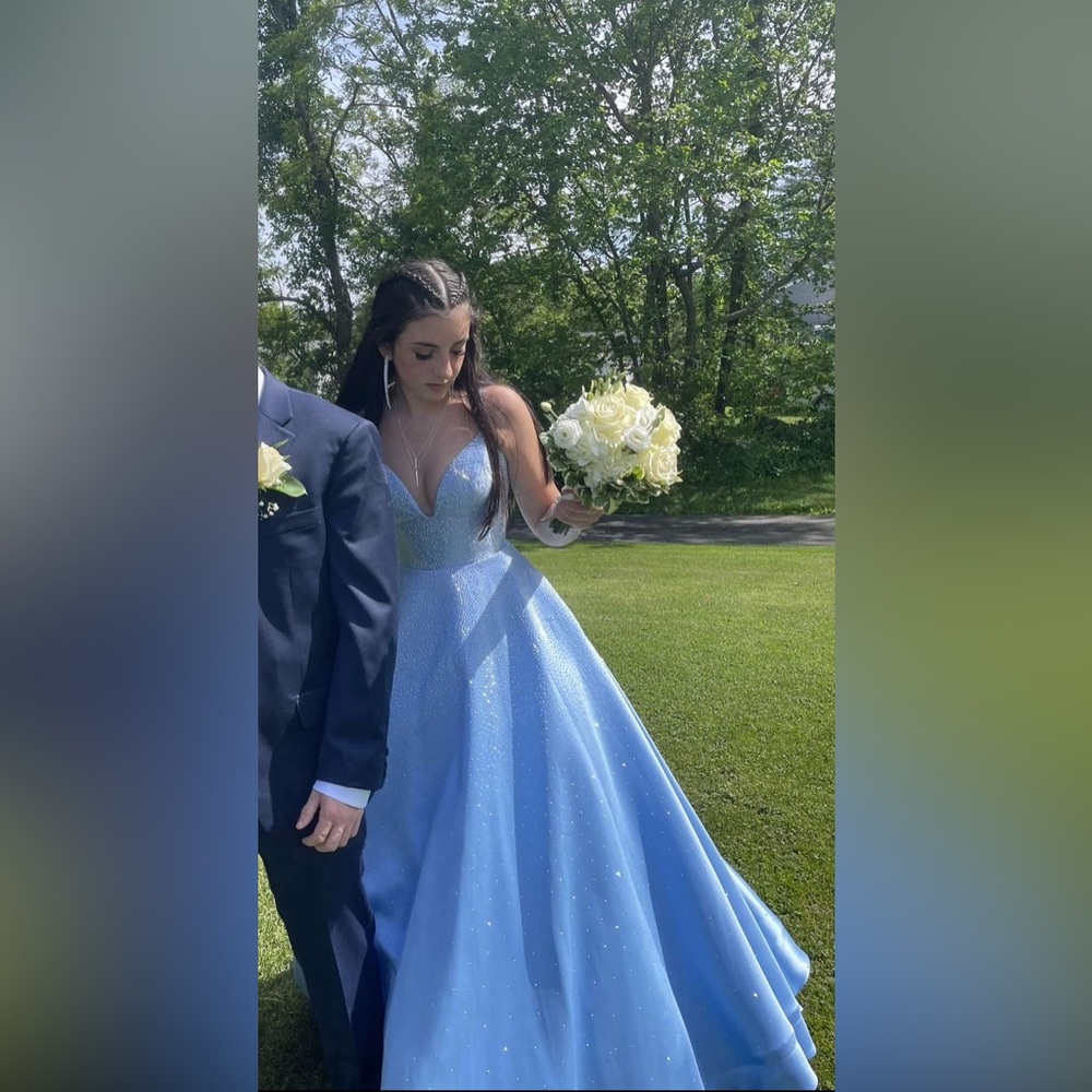 Blue prom dress